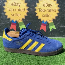 Adidas Originals Gazelle "Stockholm" Blue/Yellow Mens Terrace Trainers UK 9