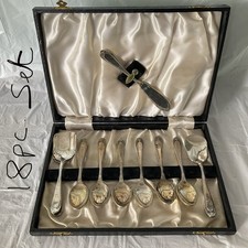 Vintage 18pc Set Of Silver