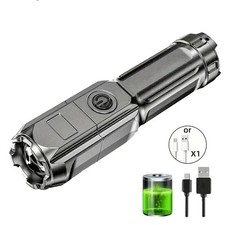 LED Searchlight USB Rechargeable Hand Torch Work Light Flashlight Spotlight UK