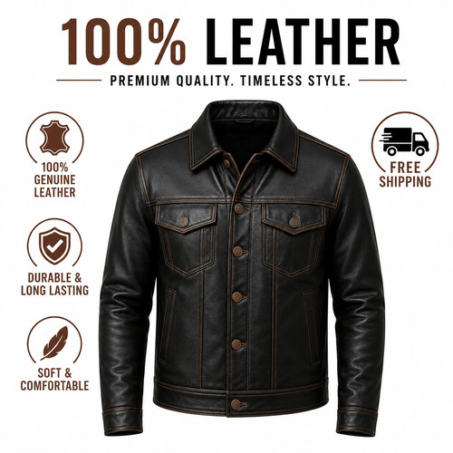 Men black genuine real - men’s,