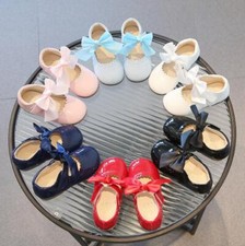 BABY GIRLS SPANISH BOW SHOES