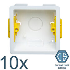 10x Appleby SB619 35mm Single Dry Lining Fast Fix Box Plasterboard Back Box