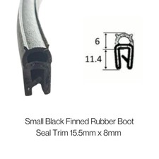 PVC Small Black Rubber Finned