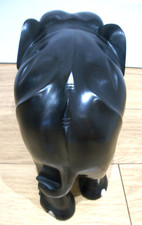 LARGE [4kgs]  ANTIQUE  CEYLON EBONY  HAND CARVED WOODEN ELEPHANT