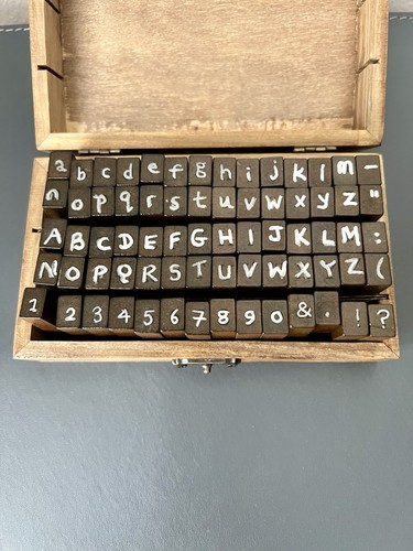 Wooden alphabet number symbol - wooden,