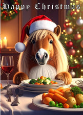 SHETLAND PONY CHRISTMAS CARD