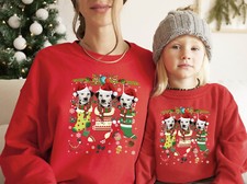 Christmas Sweatshirt Dalmation Dog Xmas Sweater Christmas Jumper Stocking Filler