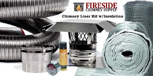 Flexible chimney liner - 6"x,
