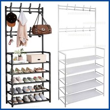 Metal 5 Tiers 8 Hooks Coat Hat