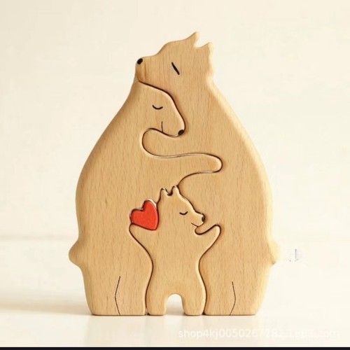 Diy wooden mother - mother, cub