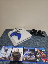 Sony PS4 500GB CUH-1216A Console Bundle 2 Controllers 4 Games Cables Tested