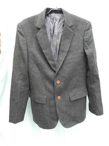 Men green herringbone tweed - men's,