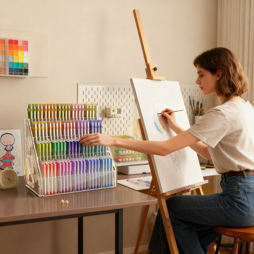 Acrylic pen holder organizer - holder,