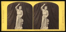 Stereoview - Garibaldi, Marble Statue - International Exhibition 1862