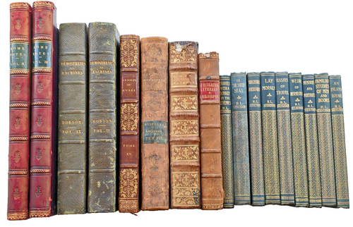 Old decorative leatherbound - old,
