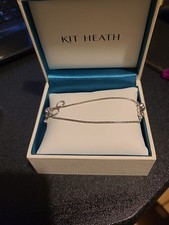 Kit Heath - Womens Triple Pebble Slider Chain Bracelet - Silver