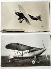 Fairey Fox II and Fairey Firefly two c.1940's real photo postcards