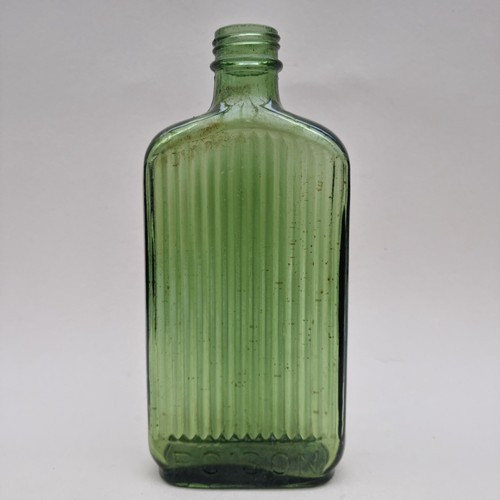 Vintage green poison bottle - green,