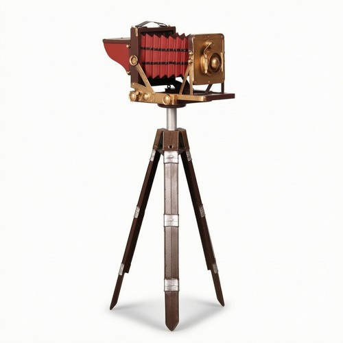 Camera figurine with tripod - figurine,