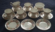 Paragon Fine Bone China - 5 Cups - 5 Saucers - 5 Plates - Sugar Bowl & Milk Jug.