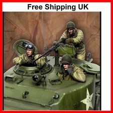 Spot 1/35 Scale Die-Cast Resin Model Assembly Kit History US Tank Crew 3 Pers...