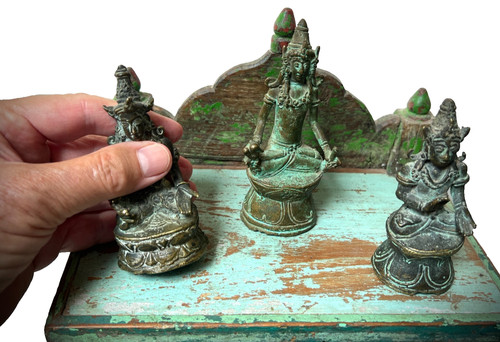 Antique buddhist bronzes - antique,