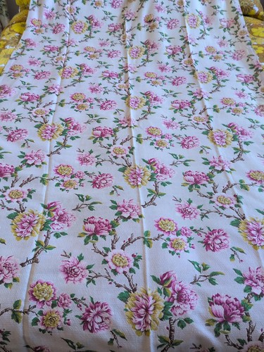 Vintage floral barkcloth - floral,