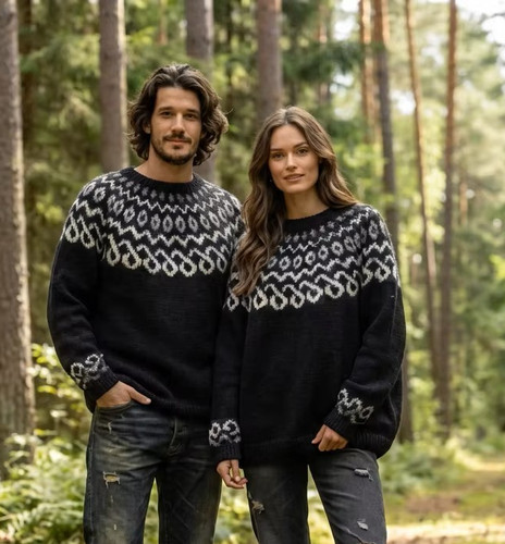 Hand knitted wool icelandic - hand-knitted,