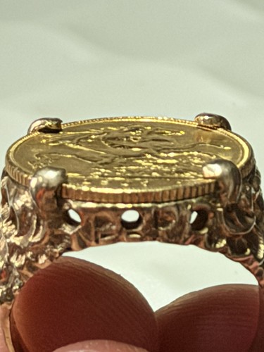 Gold 1907 sovereign ring - 1907, 1/2