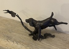 Limited Edition Bronze Dog Sculpture Springer Spaniel & Woodcock Michael Simpson