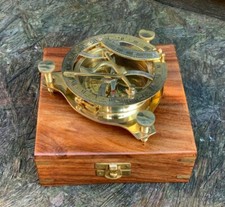 Vintage Brass Sundial Compass