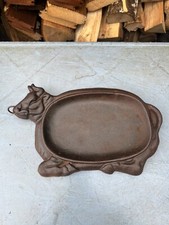 Vintage Cast Iron Skillet Cow