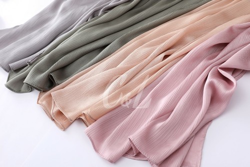 New crinkle satin silky plain - crinkle,