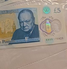 Five pound note - five,