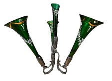 Green Glass and Pewter Epergne