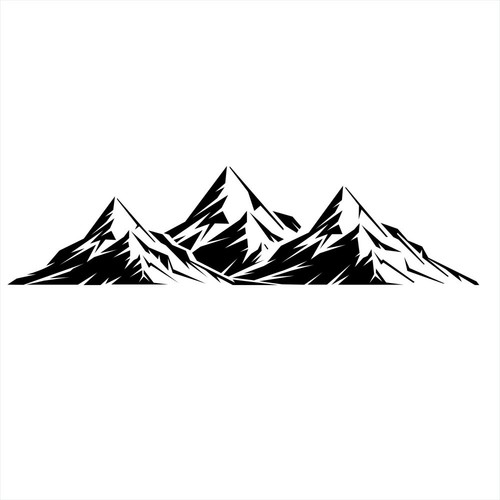 Black mountain graphics vinyl - black,