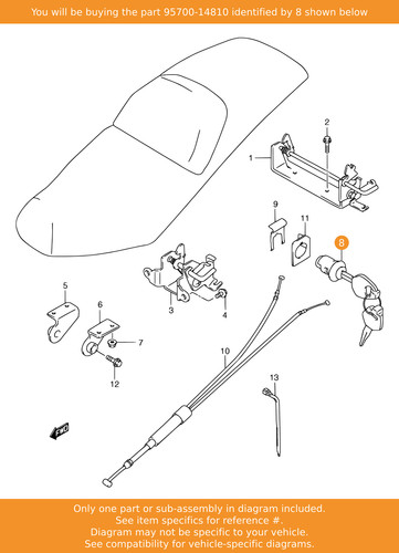 Suzuki lock set seat - suzuki,