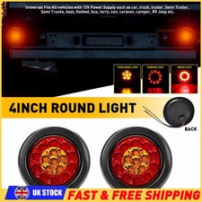 Brand New 4inch Round Red Amber 16-LED Truck Trailer Stop Brake Turn Signal Tail