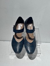 RIEKER Anti-stress Navy Blue Leather Mary Jane Shoes UK Size 6 BNWOB Cg S77