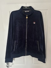Men Fila Velour Tracksuit Top