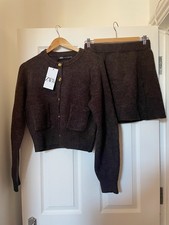 Zara Jacquard Cardigan And