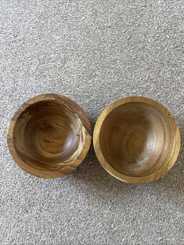Mango wooden bowls - wooden, x2