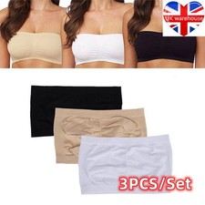 3 Pack Women Ladies Strapless