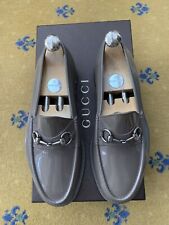 Gucci Loafers Rubber Shoes Jelly Horsebit Buckle Grey Mens UK 7 US 8 EU 41
