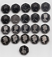 UK Fifty Pence Coins 50p 1971 to 1999 Choose your Year - Proof