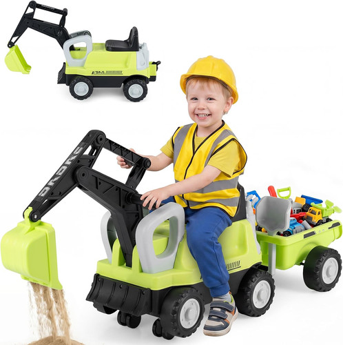 Kids ride excavator in 1 - ride, excavator,