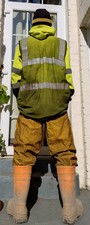yellow HI VIS work safety vest