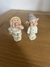 Lenox Disney Snow White & The Seven Dwarfs Salt & Pepper Pots - Sneezy and Dopey