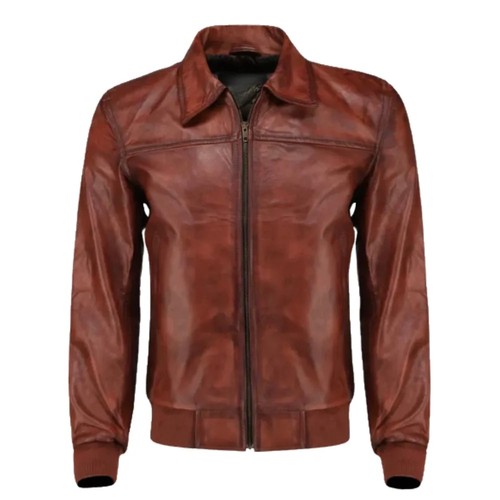 Men genuine brown lambskin - men’s,