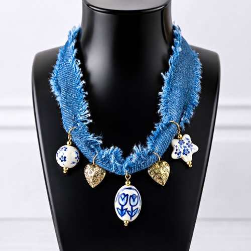 Blue and white adjustable - white,